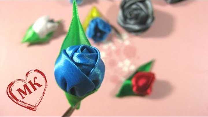 Учимся делать разнообразные розы из атласных лент в технике канзаши