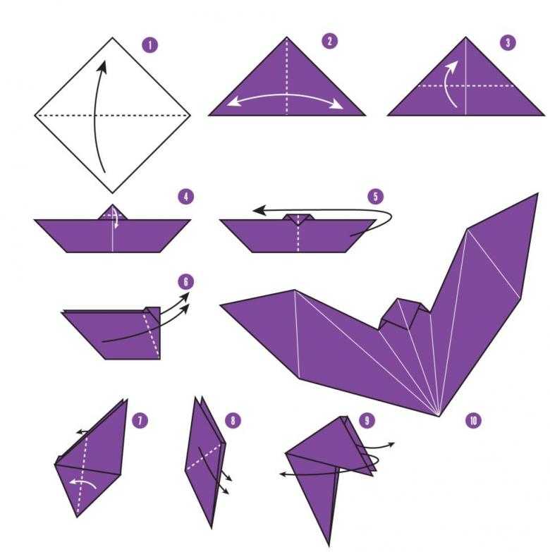 Как сделать летучую мышь из бумаги, которая летает: пошаговая инструкция