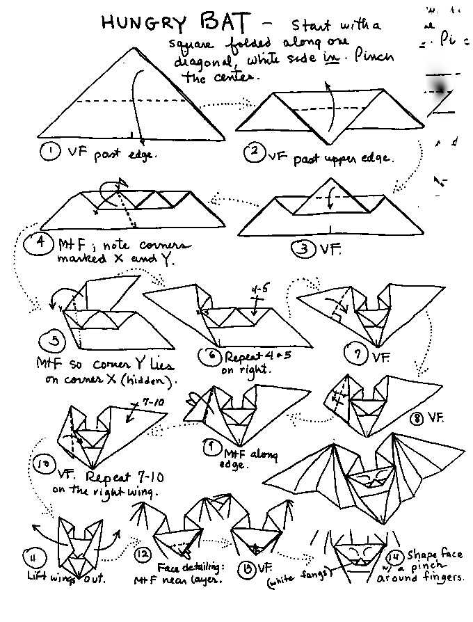 Как сделать из бумаги летучую мышь своими руками: шаблоны мышки для вырезания на хэллоуин, гирлянда из цветного картона, схемы оригами