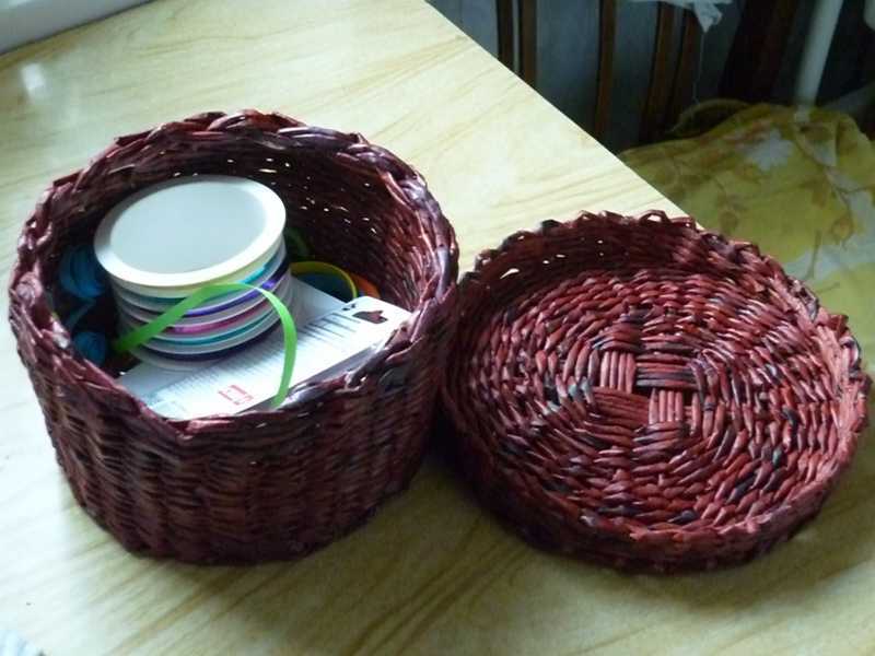 Плетение из газетных трубочек для начинающих пошагово