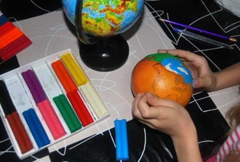 Как сделать глобус из пластилина своими руками: модель для детей с фото-подборкой
