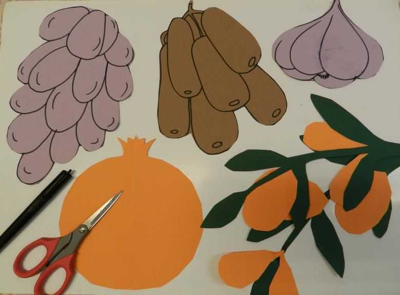 Объемные фрукты из бумаги — варианты аппликации для детей из цветной бумаги
