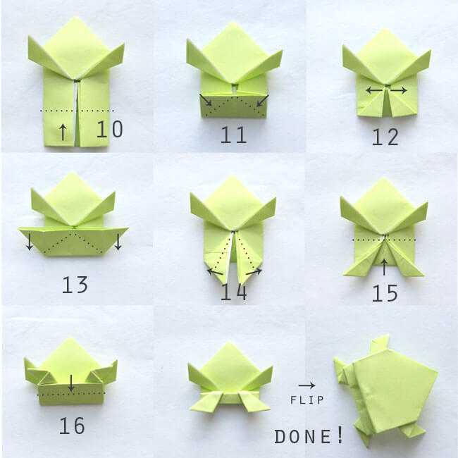 Оригами лягушка из бумаги прыгающая: схемы для детей с подробным описанием и фото поделок