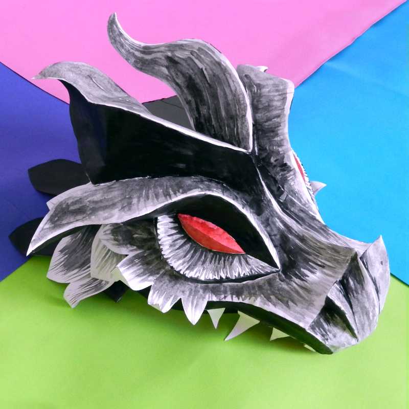 Видео маски бумаги. Маска дракона - Агеша. Бумажная маска дракона. Бумажные драконы. Объемная маска.