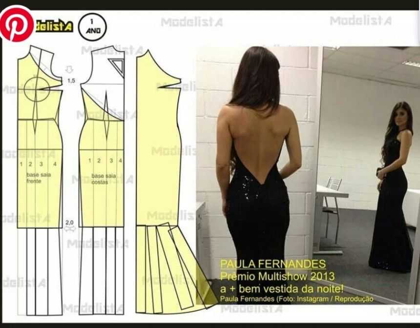 Платье с открытой спиной: выкройка и мк по шитью с пошаговыми фото и видео