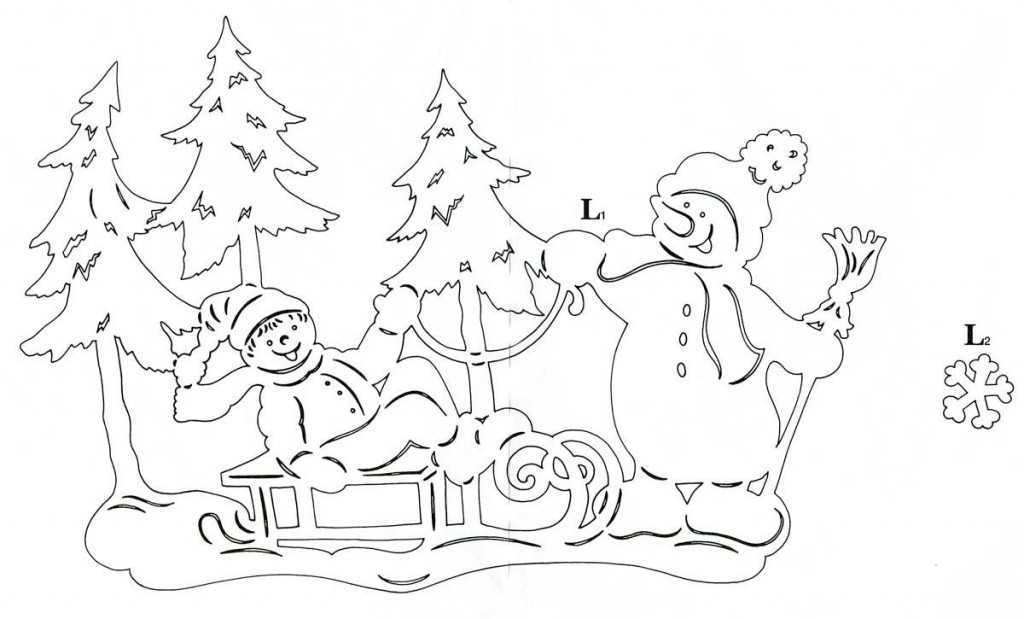 Снежики из бумаги своими руками | новогодние шаблоны и трафареты