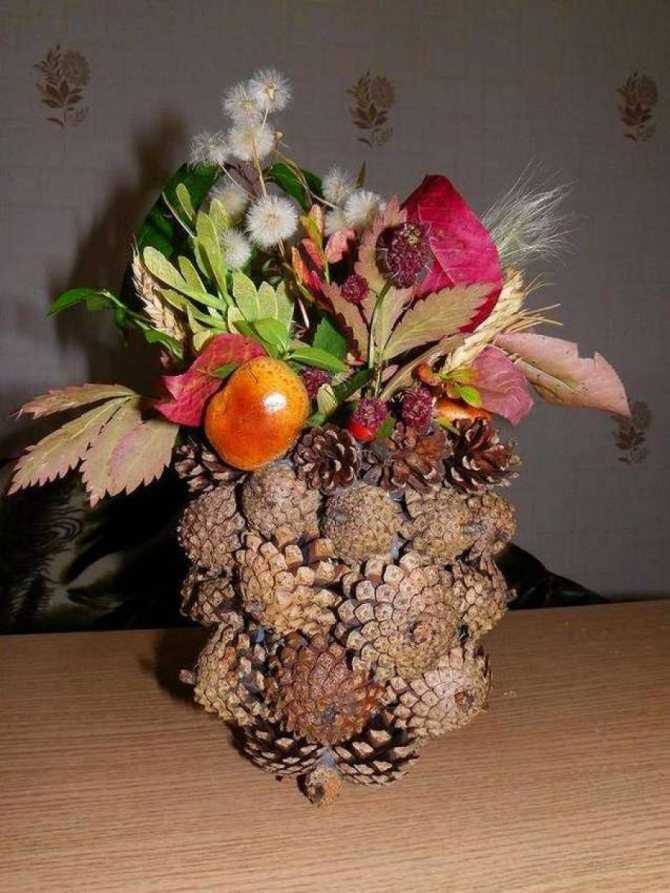 Осенняя корзинка с овощами поделки