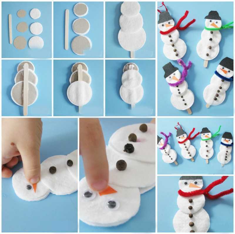 Как сделать снеговика на новый 2018 год своими руками из подручных материалов: ниток, бумаги, стаканчиков, ваты или шаров — мастер-класс и пошаговая инструкция с фото