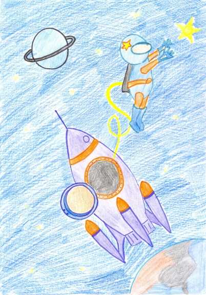 Рисунки на день космонавтики: как нарисовать, шаблоны