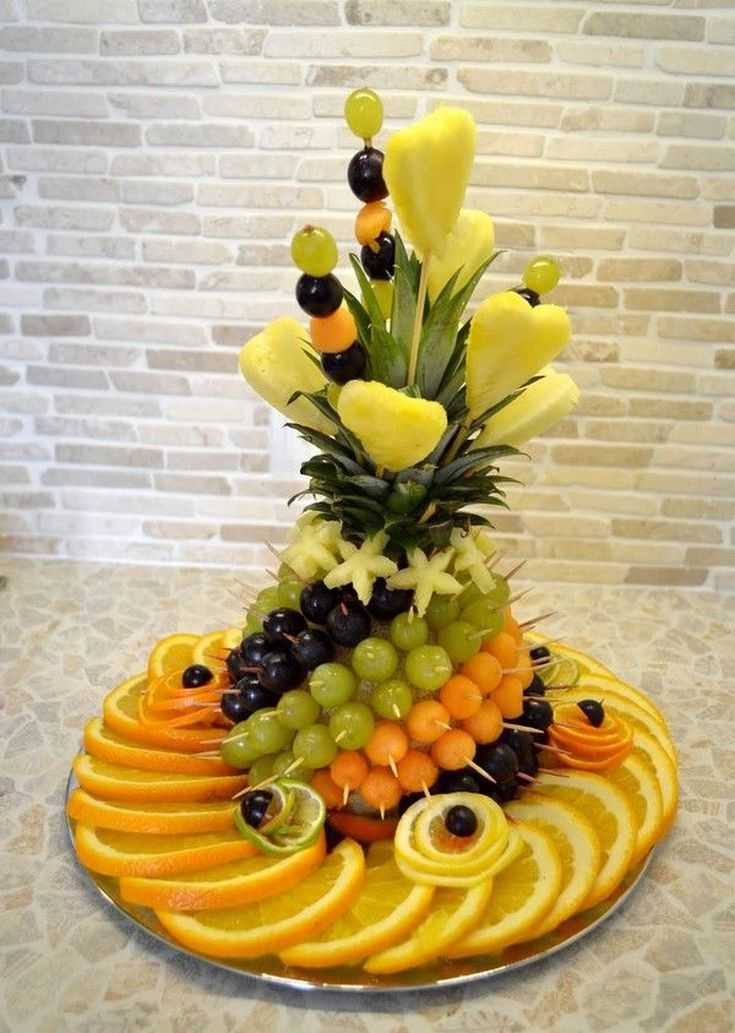 Красивая фруктовая нарезка из фруктов разных видов фото, фруктовый карвинг фото идеи