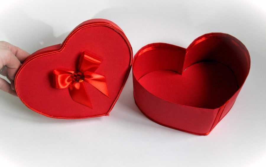 Упаковка для подарка своими руками. коробка в форме сердца.