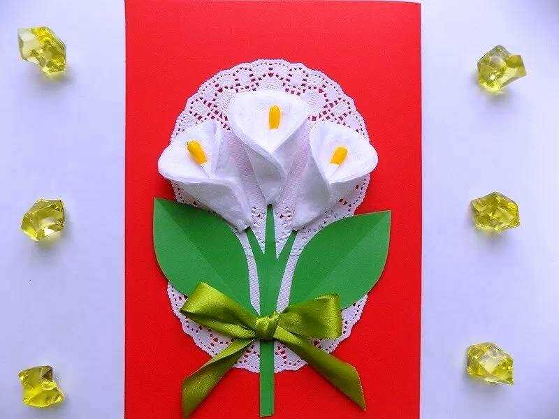 Объемная открытка из пластилина на день рождения с самоотвердевающими цветами