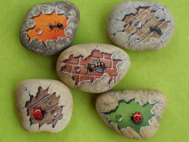 Рисунки из камней | море творческих идей для детей