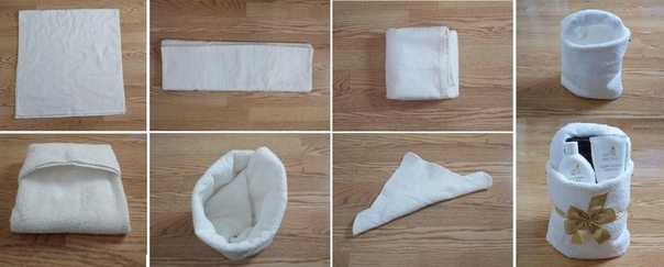 4 способа оформления полотенец в подарок своими руками